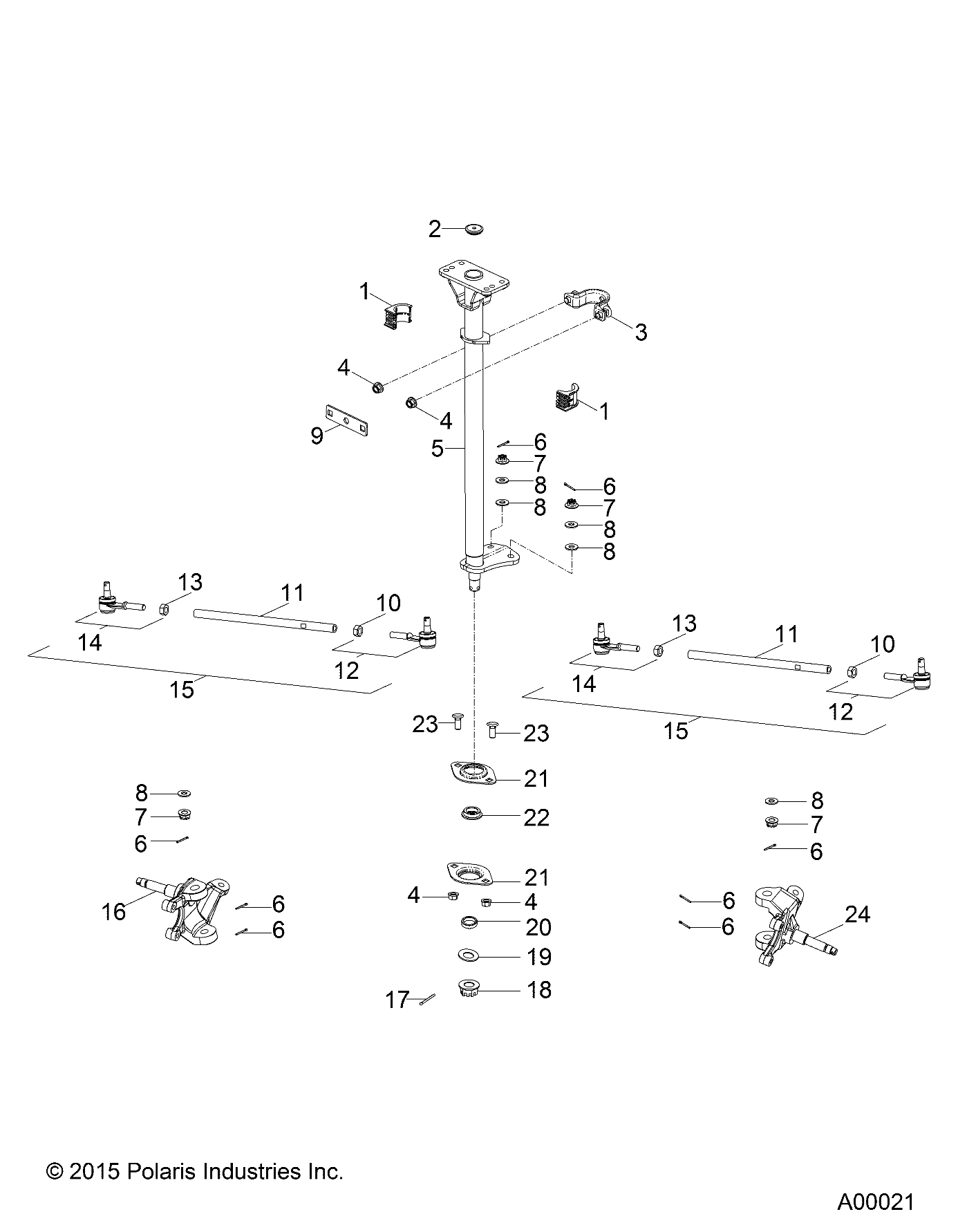 STEERING, STEERING POST and TIE RODS - A18YAP20N8 (A00021)