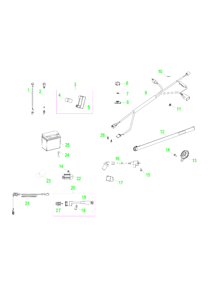 ELECTRICAL, SWITCHES, HARNESS and INDICATORS - A16YAK09AF (A00028)