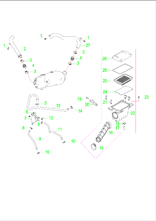 ENGINE, AIR INTAKE SYSTEM - A16YAK09AF (A00031)