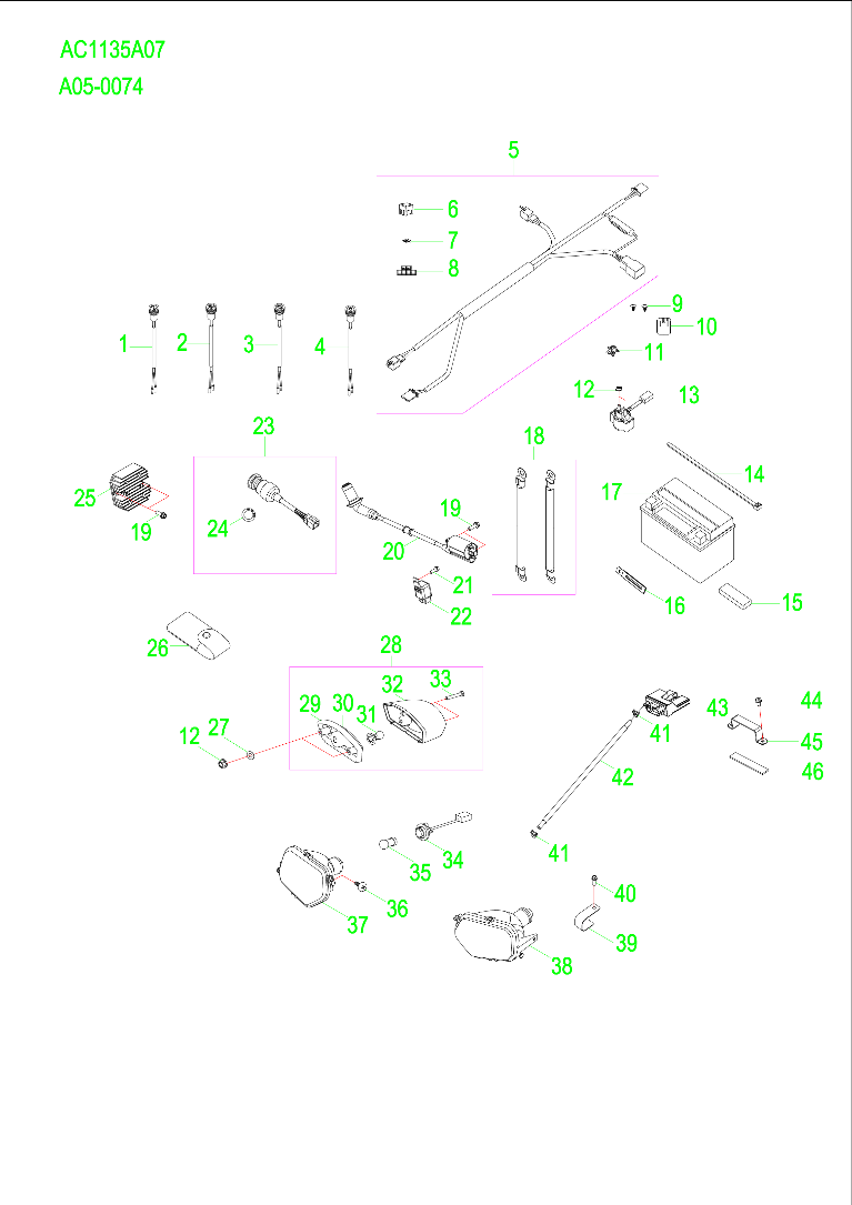 ELECTRICAL PARTS - R15YAV17AA/AF/BA/BF (A00033)