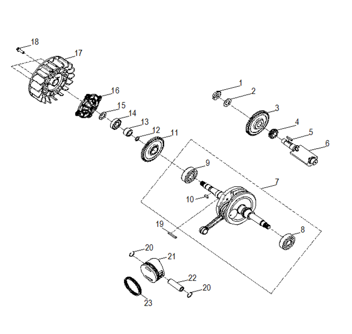 ENGINE, CRANKSHAFT and PISTON - Z20YAV17B2/B4 (A00036)