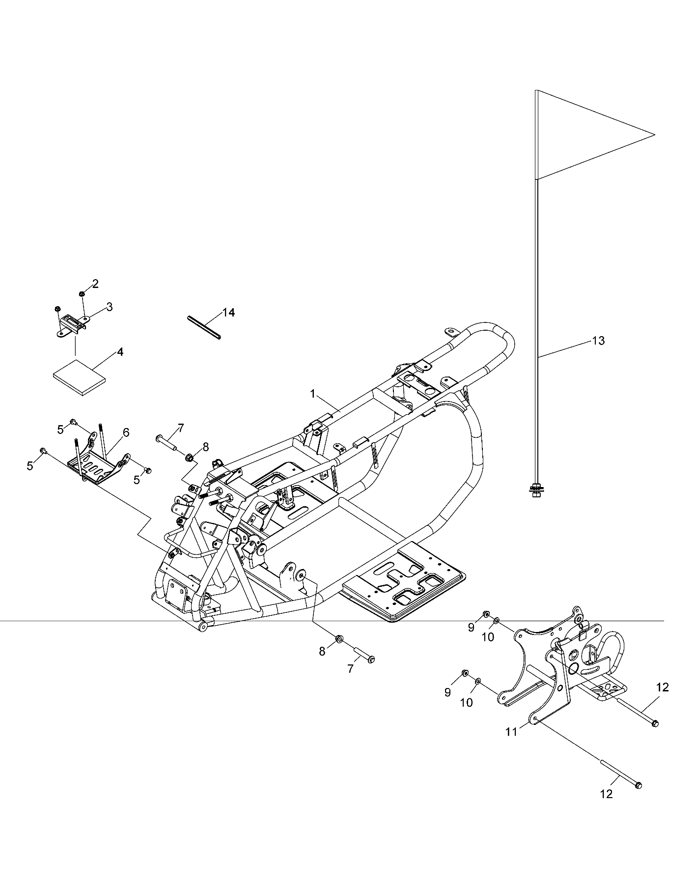 CHASSIS, FRAME and SWING ARM - A18YAK05B4/B6/N4/N6/A4/A6 (A00038)