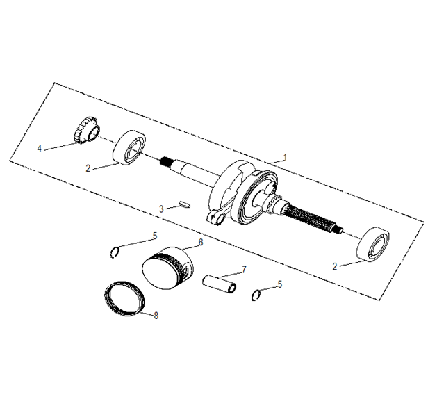 ENGINE, CRANKSHAFT and PISTON - A19YAK05N7/N6 (A00047)