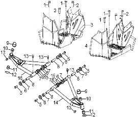 CHASSIS, A-ARM and FOOTREST - A17YAF11N5 (A00049)