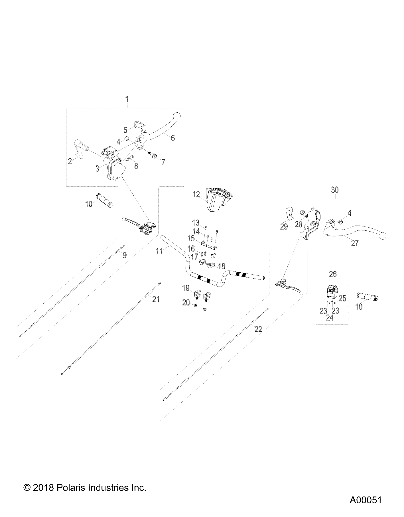 STEERING, HANDLEBAR - A20YAK11B7/B6 (A00051)