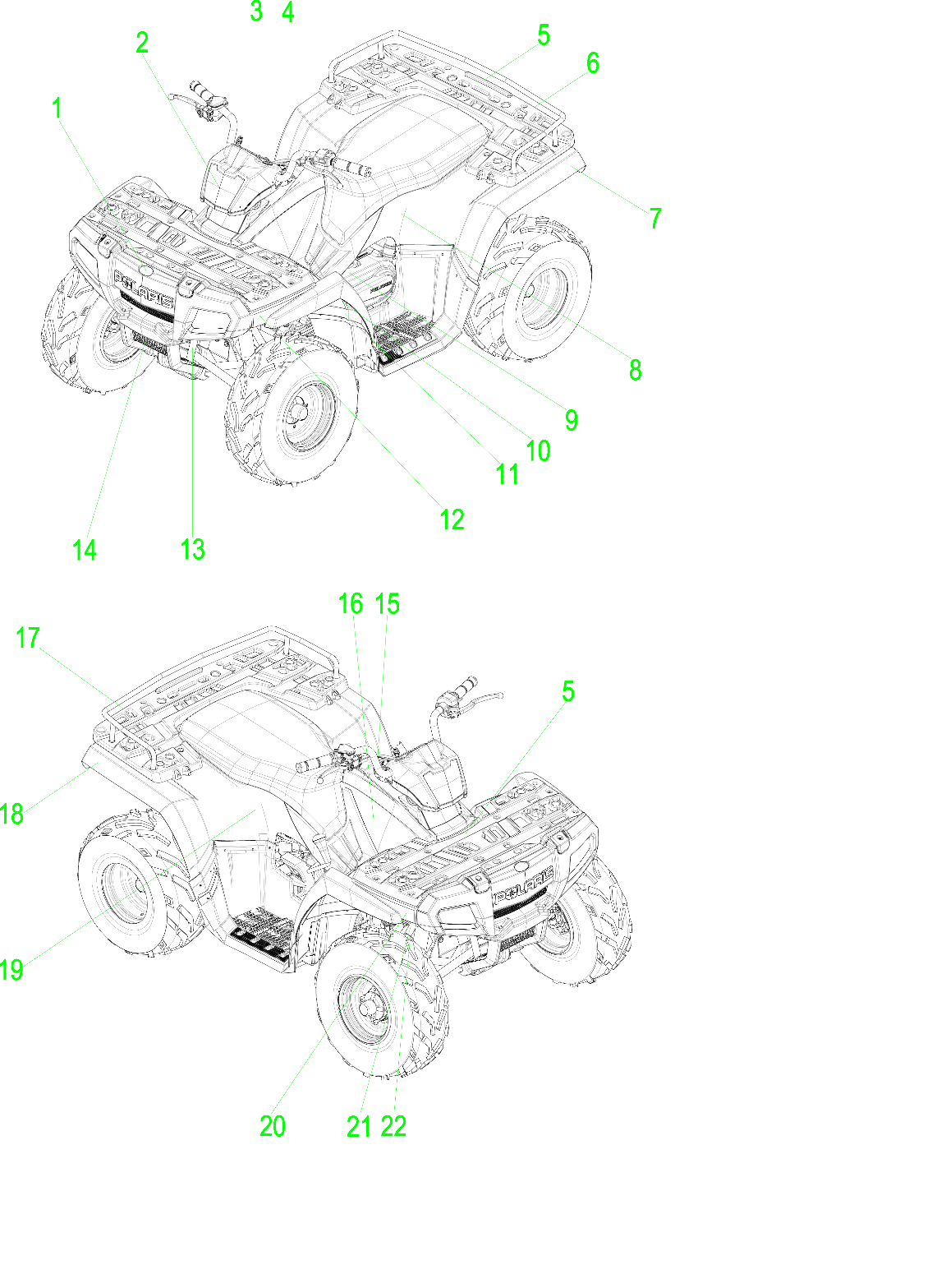 BODY, DECALS - A17YAF11A5 (49ATVDECAL13SP90)