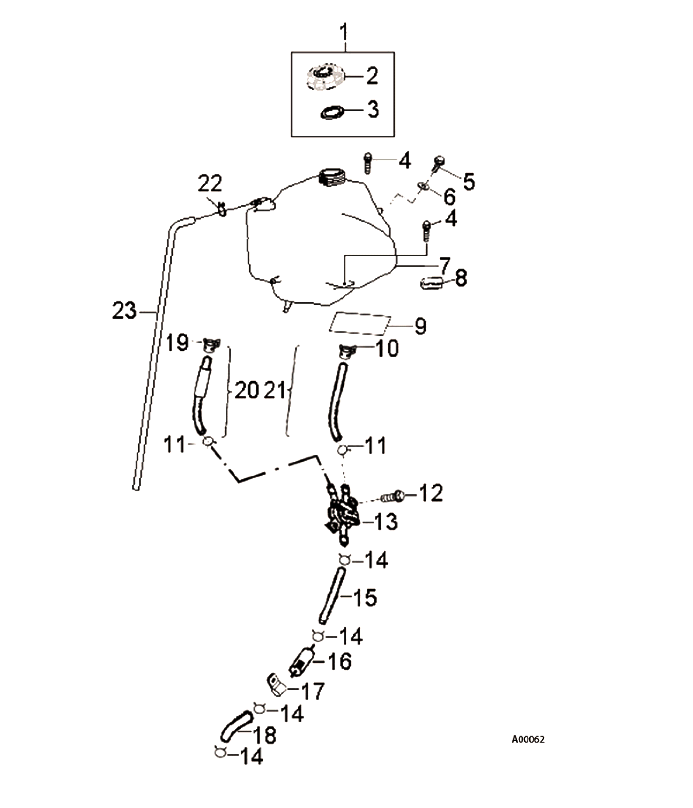 BODY, FUEL TANK ASM. - A17YAP20A8/N8 (A00062)