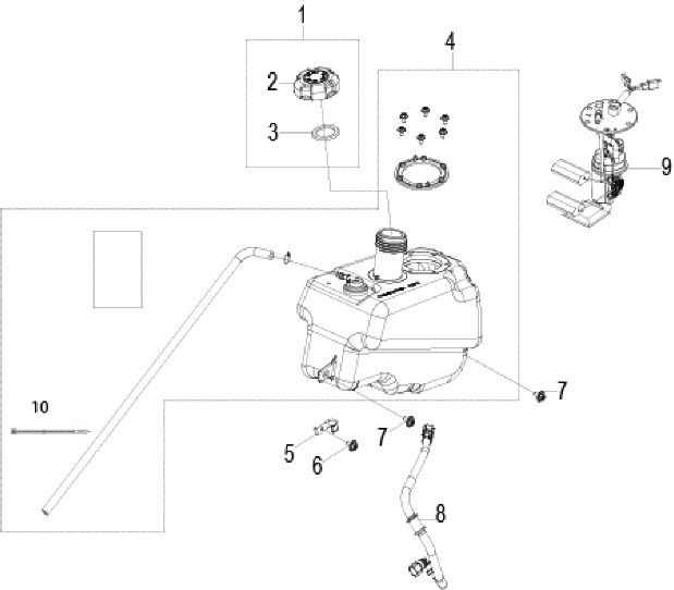 BODY, FUEL TANK and HOSES - A20YAF11N5 (A00067)