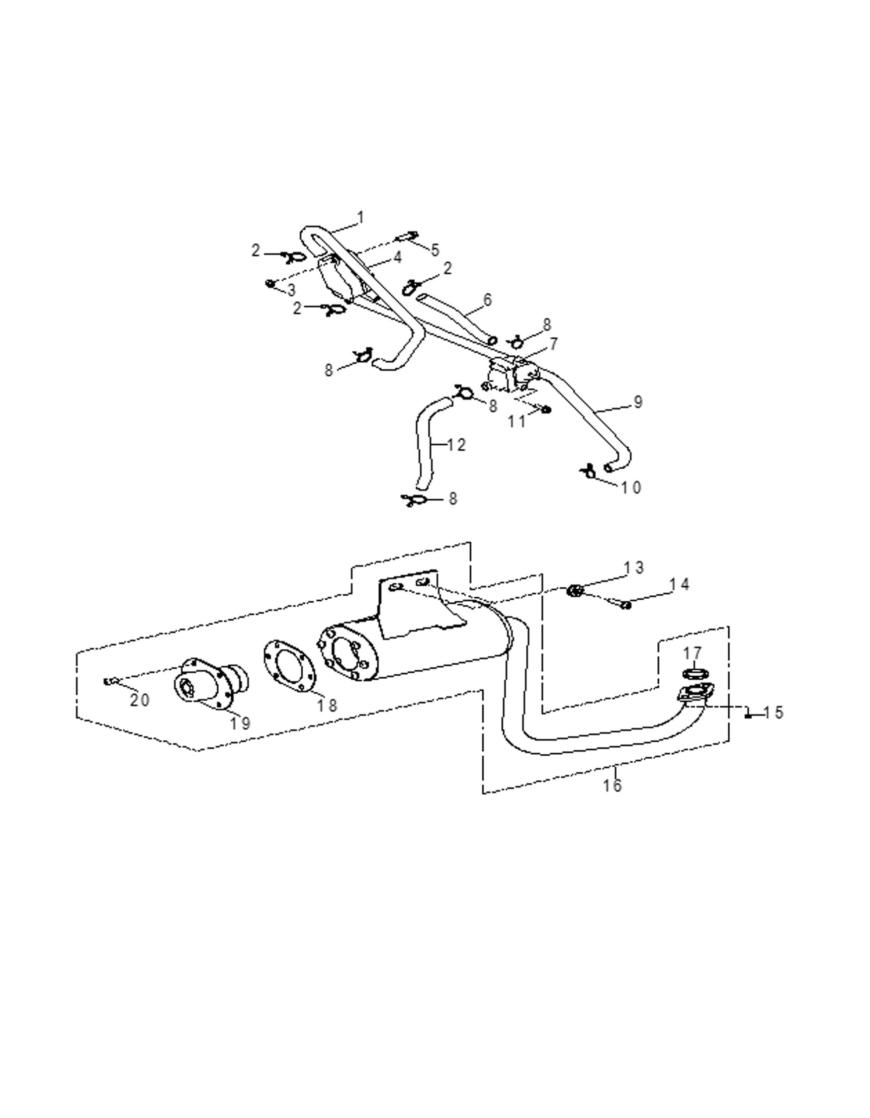 ENGINE, EXHAUST - Z20YAV17B2/B4/N2/N4/A2/A4 (49RGREXHAUST10RZR170)