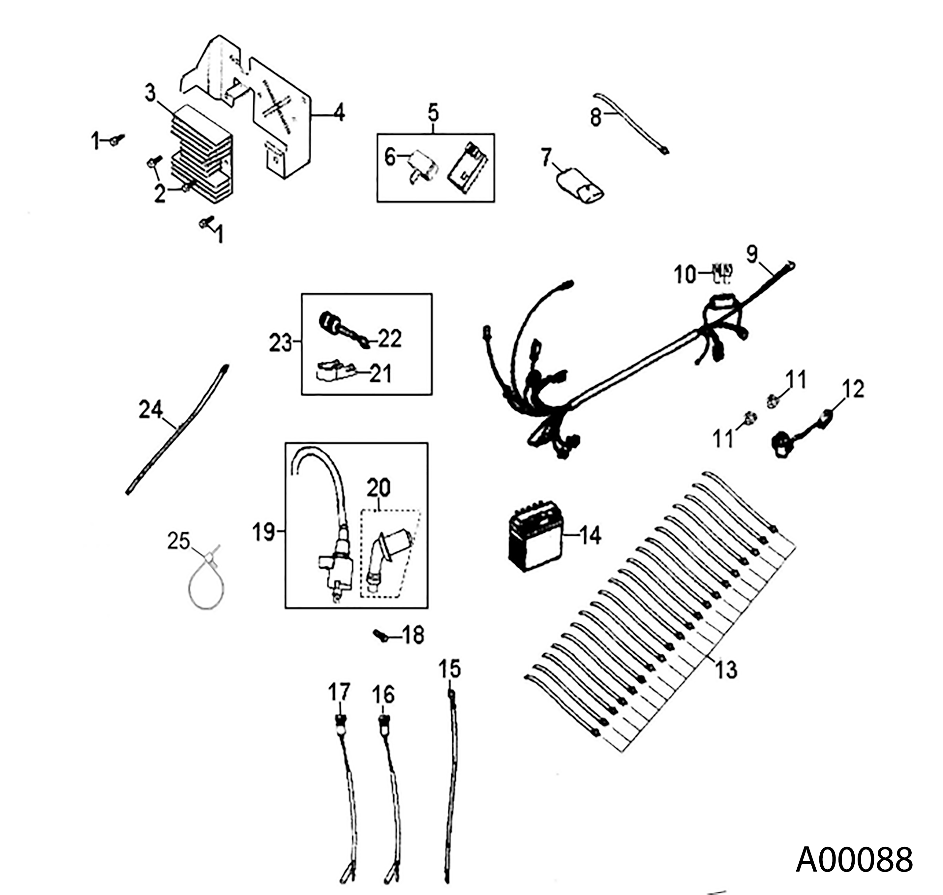 ELECTRICAL PARTS - A22YAP20A4/N4/CA4 (A00088)