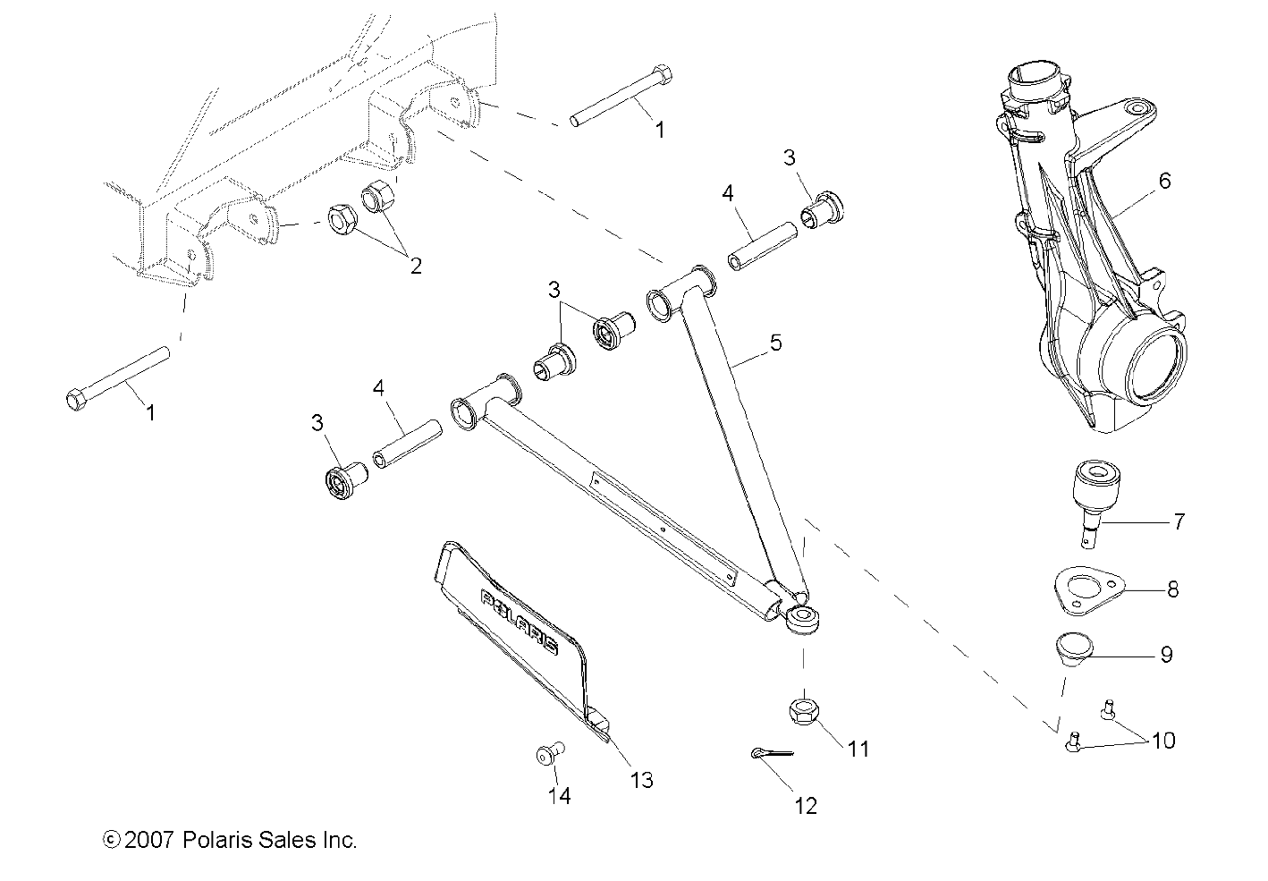 SUSPENSION, A-ARM and STRUT MOUNTING - R08RH68 ALL OPTIONS (49RGRAARM08500EFI)