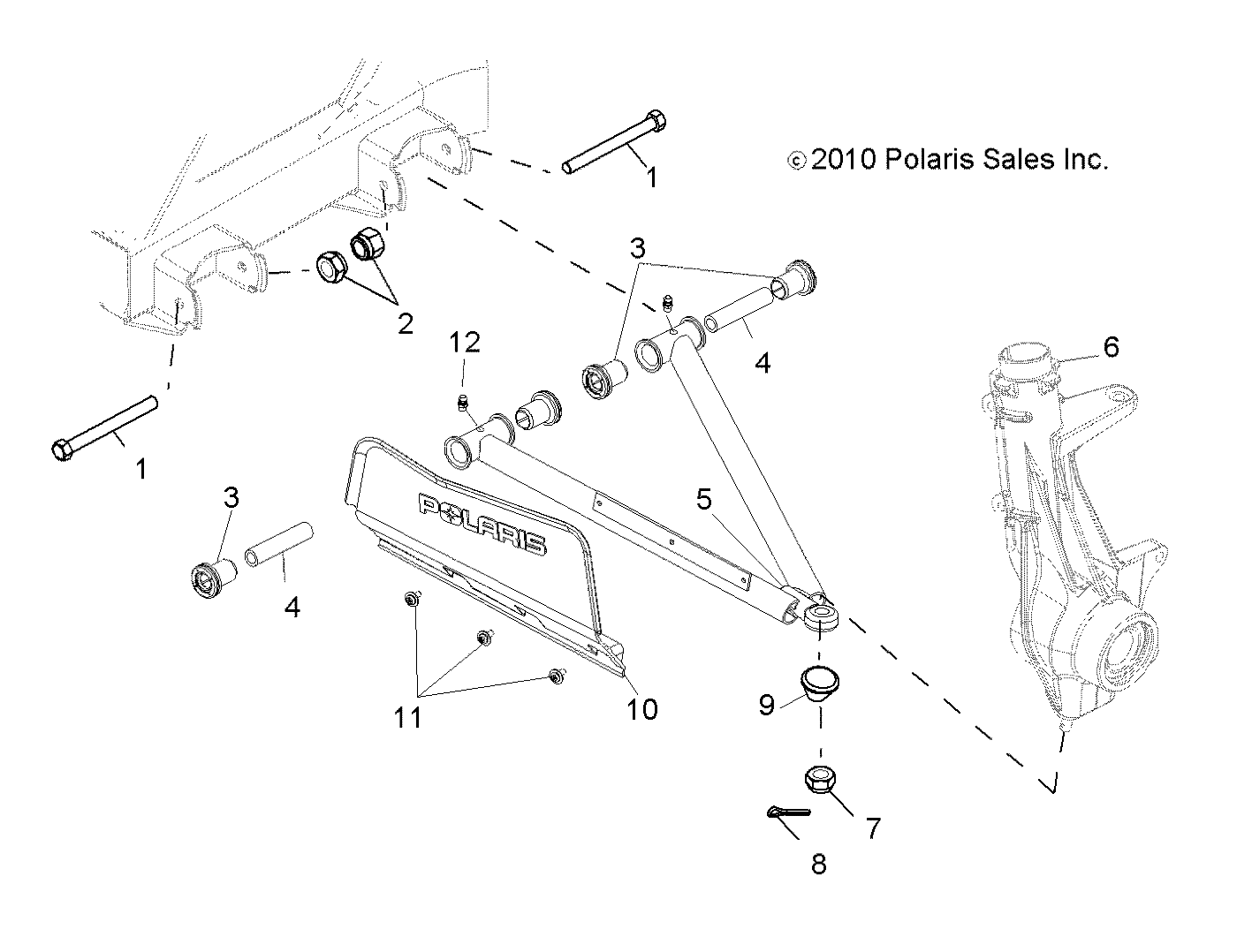 SUSPENSION, A-ARM and STRUT MOUNTING - R12WH50AG/AH/AK/AR (49RGRAARM11500CREW)