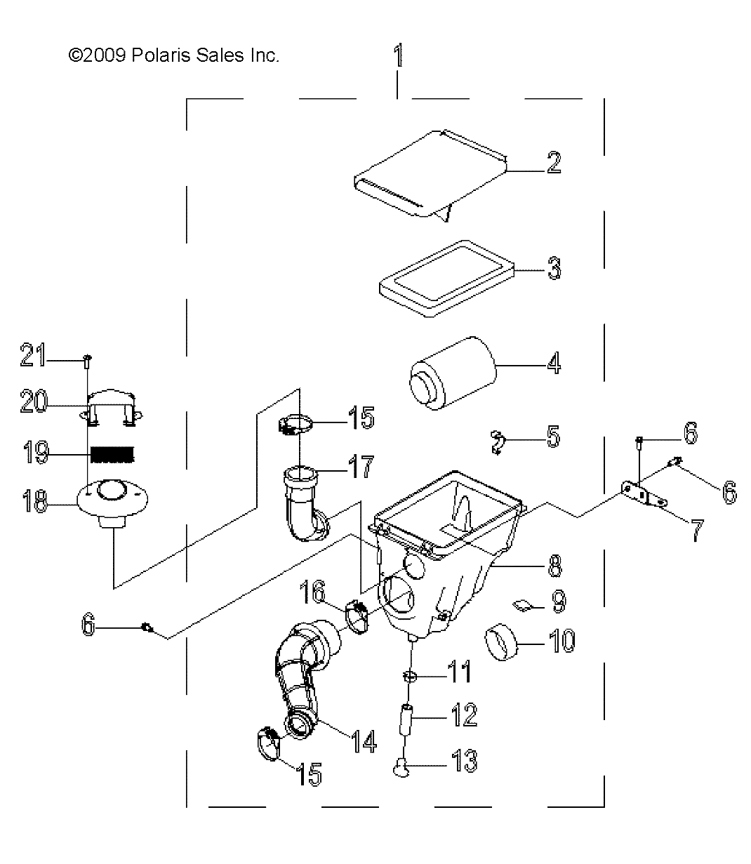 ENGINE, AIR INTAKE SYSTEM - A10VA17AA/AD (49RGRAIRBOX10RZR170)