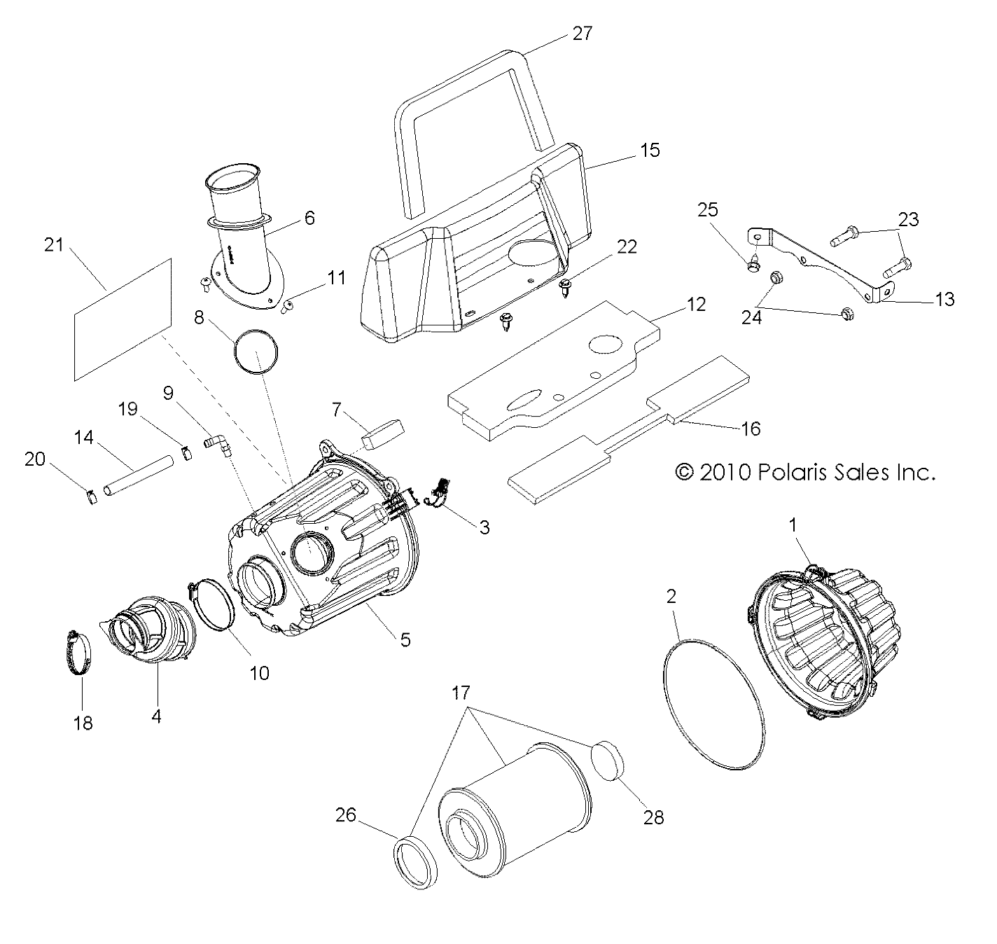 ENGINE, AIR INTAKE SYSTEM - R13VE76AD/AI/AW/7EAS/EAT (49RGRAIRBOX11RZRS)