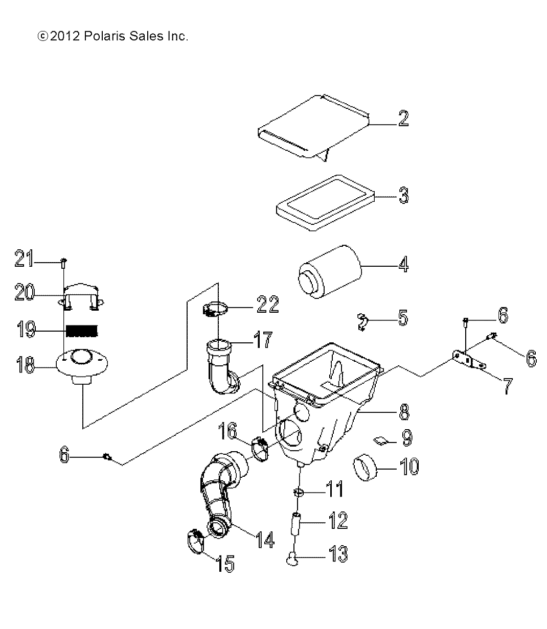 ENGINE, AIR INTAKE SYSTEM - R13VA17AA/AB (49RGRAIRBOX13RZR170)