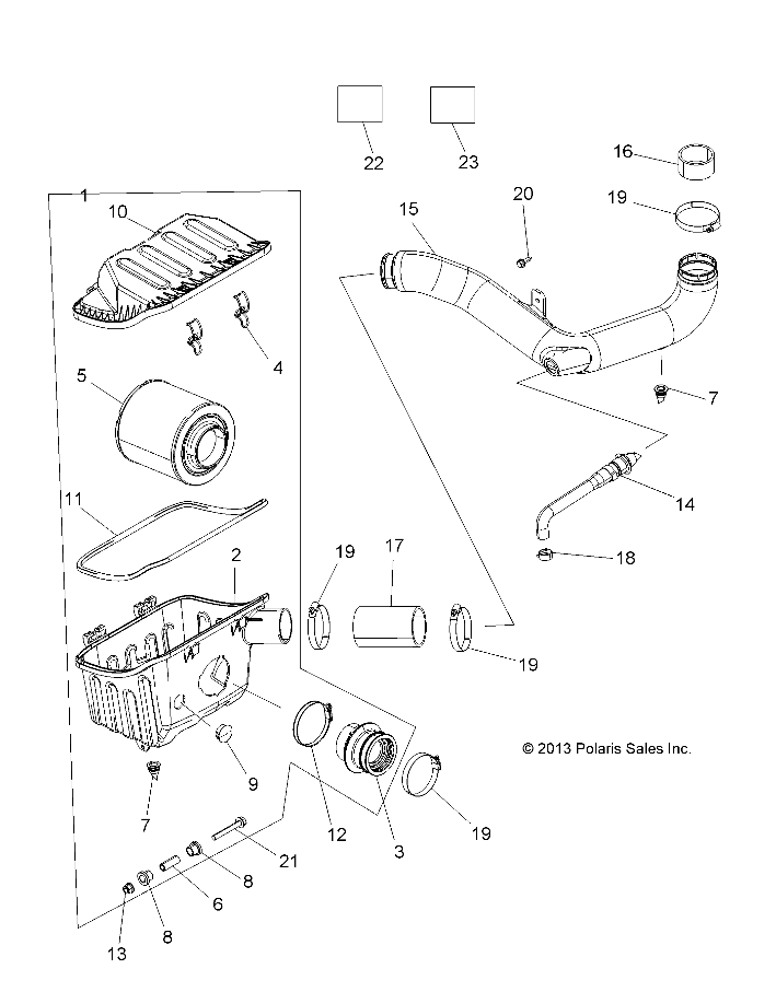 ENGINE, AIR INTAKE SYSTEM - R14RH57FX (49RGRAIRBOX14570)