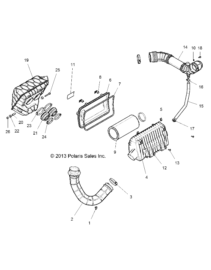 ENGINE, AIR INTAKE SYSTEM - Z14ST1EFX (49RGRAIRBOX14RZR1000)