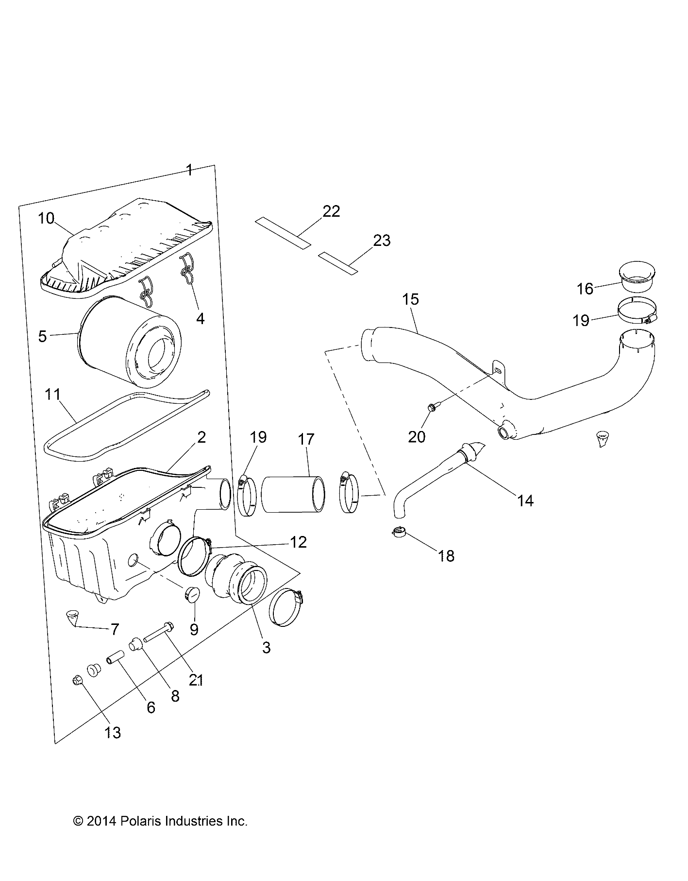 ENGINE, AIR INTAKE SYSTEM - R15RMA57AA/AR/AC/LA/EAZ/H57AR (49RGRAIRBOX15570)