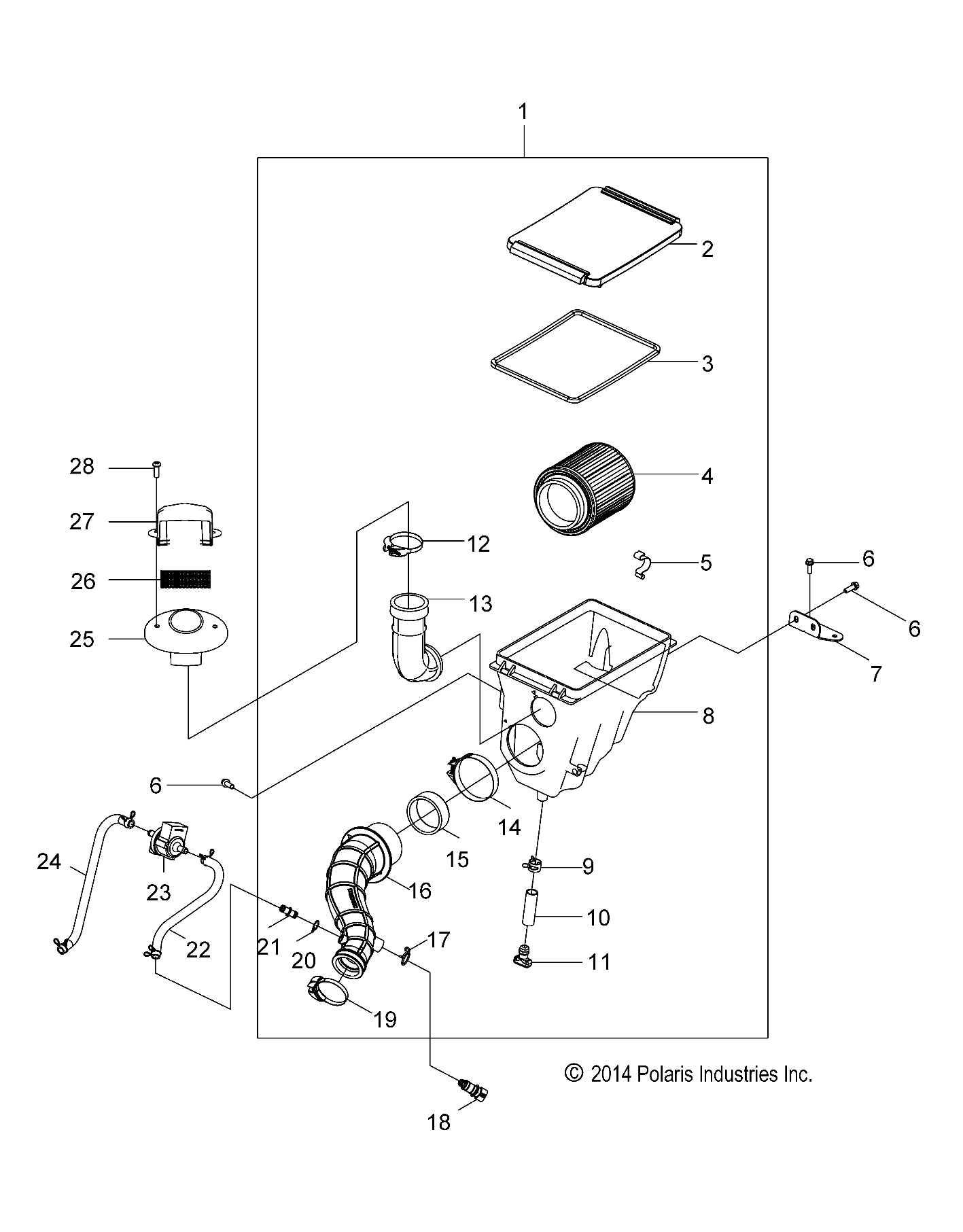 ENGINE, AIR INTAKE SYSTEM - Z20YAV17B2/B4 (49RGRAIRBOX15RZR170)