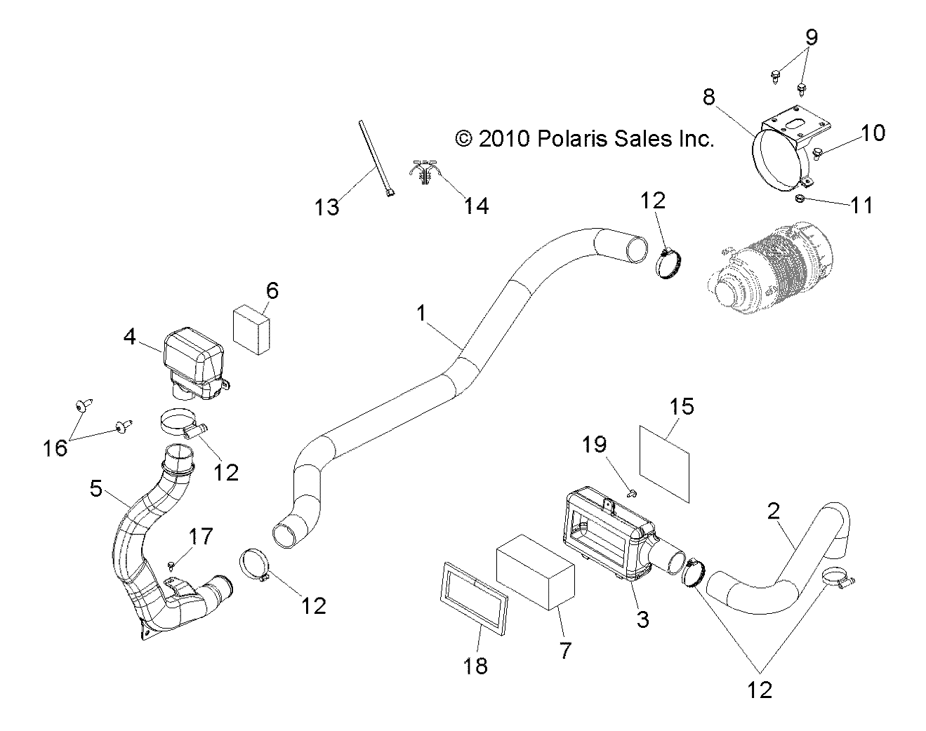 ENGINE, AIR INTAKE - R11RH50AG/AH/AR (49RGRAIRINTAKE10400)