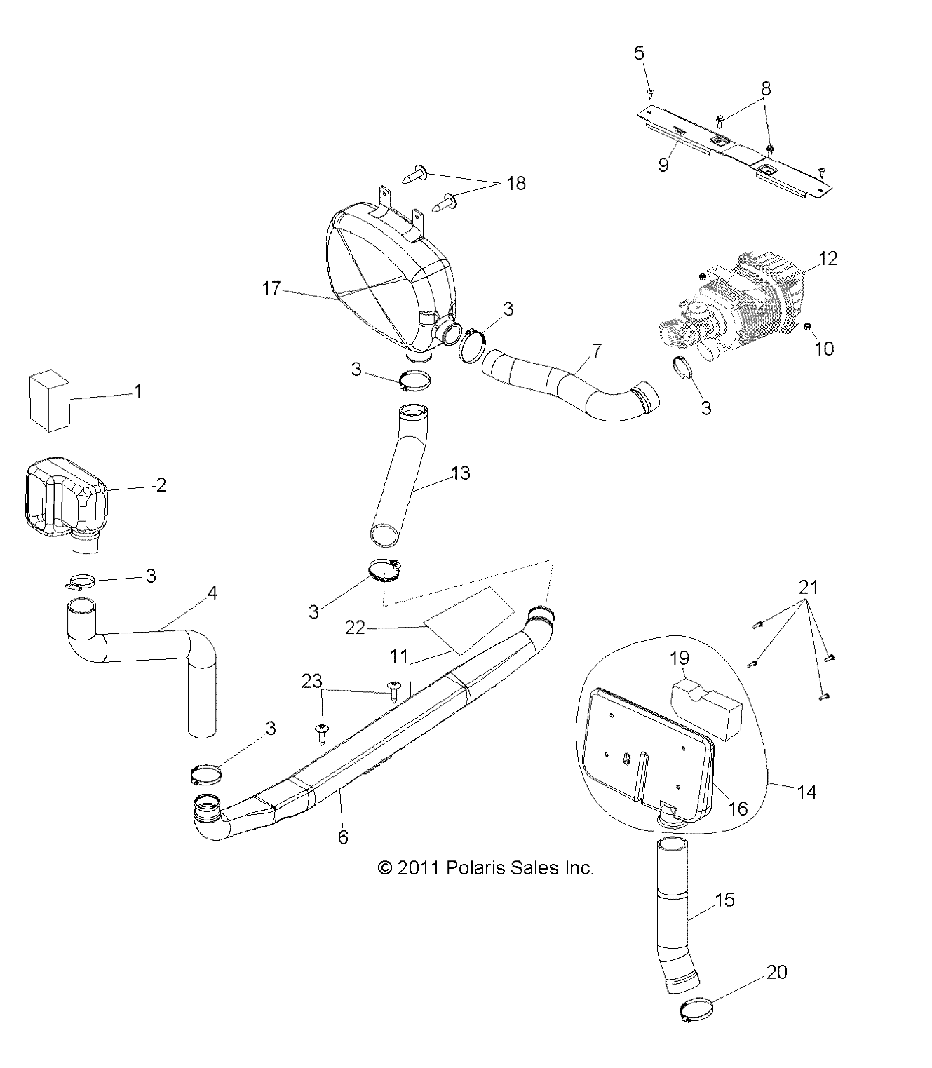 ENGINE, AIR INTAKE - R13HR76AG/AR (49RGRAIRINTAKE126X6)