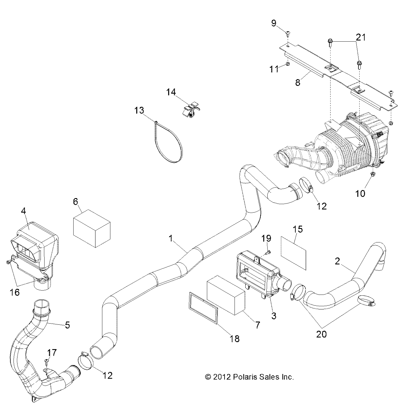 ENGINE, AIR INTAKE - R13RH76AG/AH/AN (49RGRAIRINTAKE13800MID)