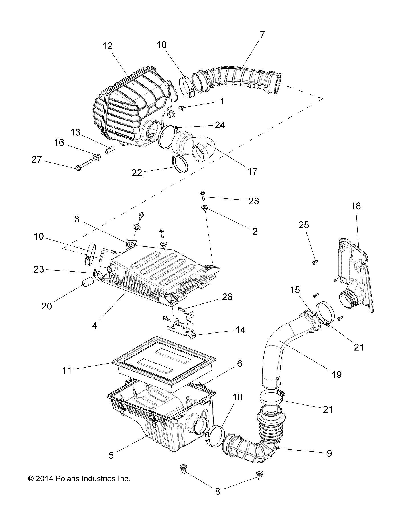 ENGINE, AIR INTAKE - R15RTAD1AA/EA/ED1EA (49RGRAIRINTAKE15DSL)