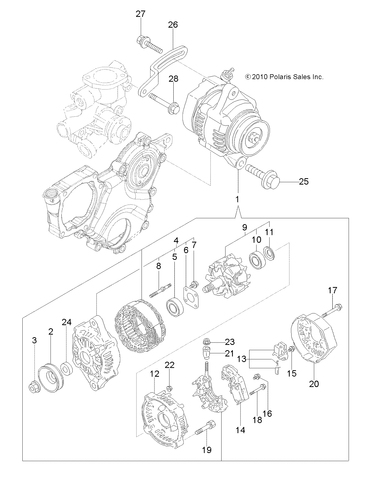 ENGINE, ALTERNATOR - R13TH90DG (49RGRALTERNATOR11DCREW)