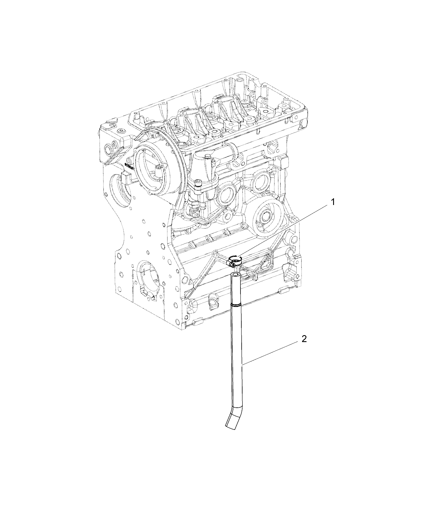 ENGINE, WATER BLOW BY HOSE - R17RTED1F1/SD1C1 (49RGRBLOWBYHOSE15DSL)