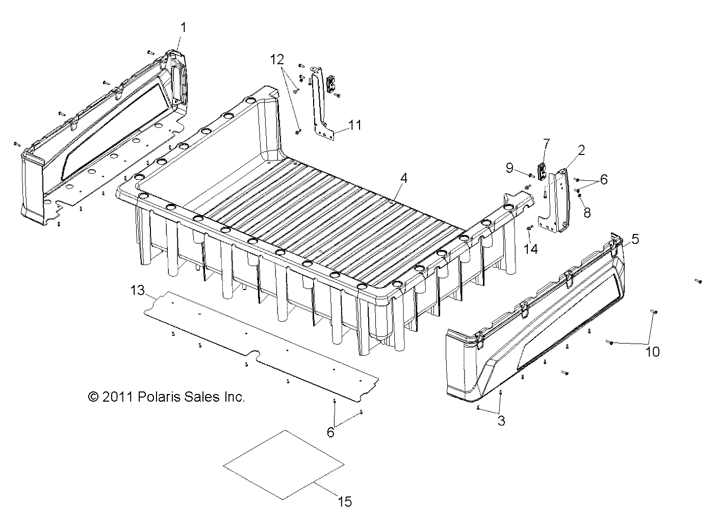 BODY, BOX ASM. - R12WH76AG/AR/EAH/EAV/EAW (49RGRBOX12CREW)