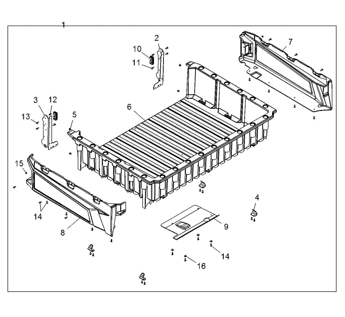 BODY, BOX ASM. - R14WH88A/9EA ALL OPTIONS (49RGRBOX14CREW)