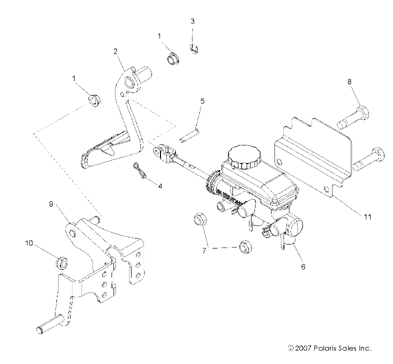 BRAKES, PEDAL and MASTER CYLINDER - R11XY76FX (49RGRBRAKEFOOT08VISTA)