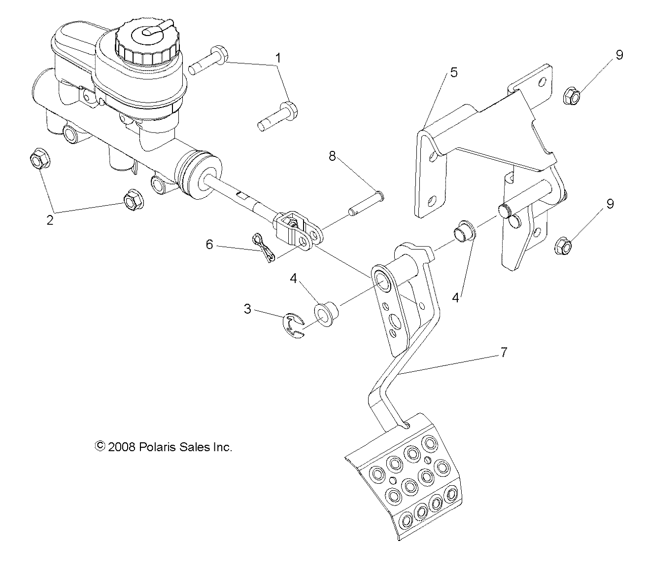 BRAKES, PEDAL and MASTER CYLINDER MOUNTING - R14HR76AA/AJ (49RGRBRAKEFOOT097004X4)