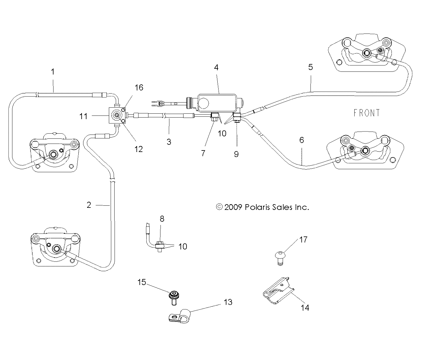 BRAKES, BRAKE LINES and MASTER CYLINDER - Z14VE76AD/7EAL/7EAW/EAJ/EAU (49RGRBRAKELINES10RZR)