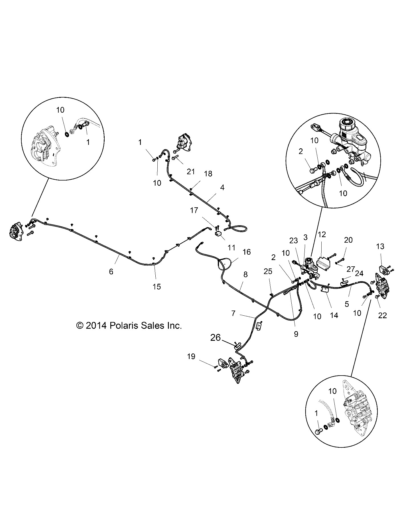 BRAKES, BRAKE LINES AND MASTER CYLINDER - Z17VDE99NM (49RGRBRAKELINES151000)