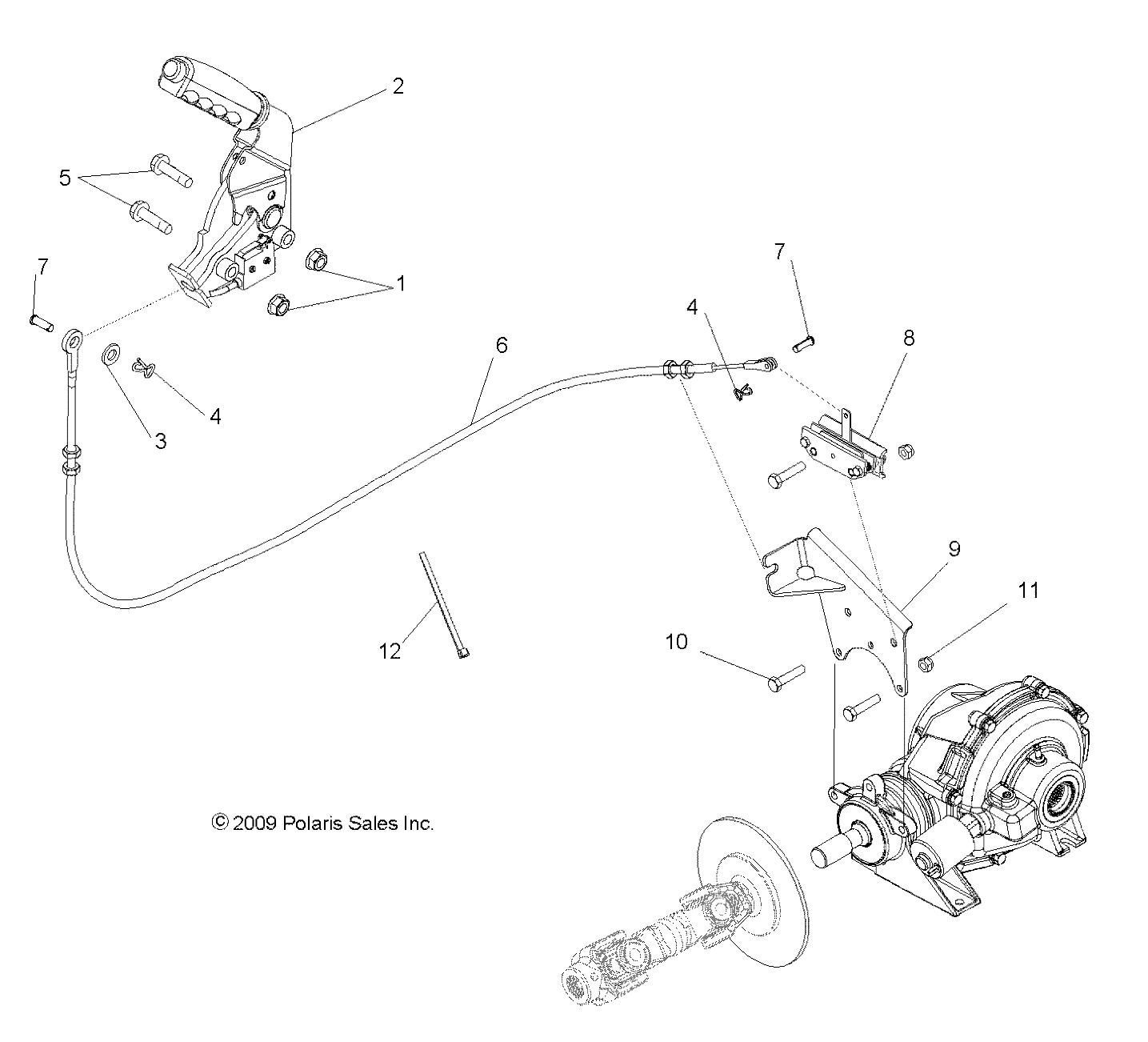 BRAKES, PARK BRAKE ASM. - R10HR76AG/AR (49RGRBRAKEPARK108004X4)