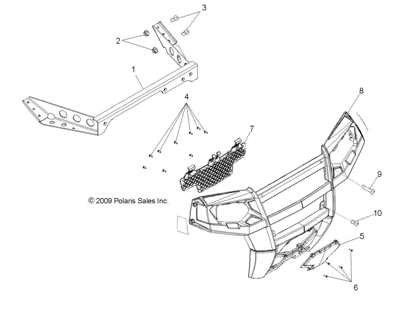 BODY, FRONT BUMPER - R10XH76AA (49RGRBUMPER10RZRS)