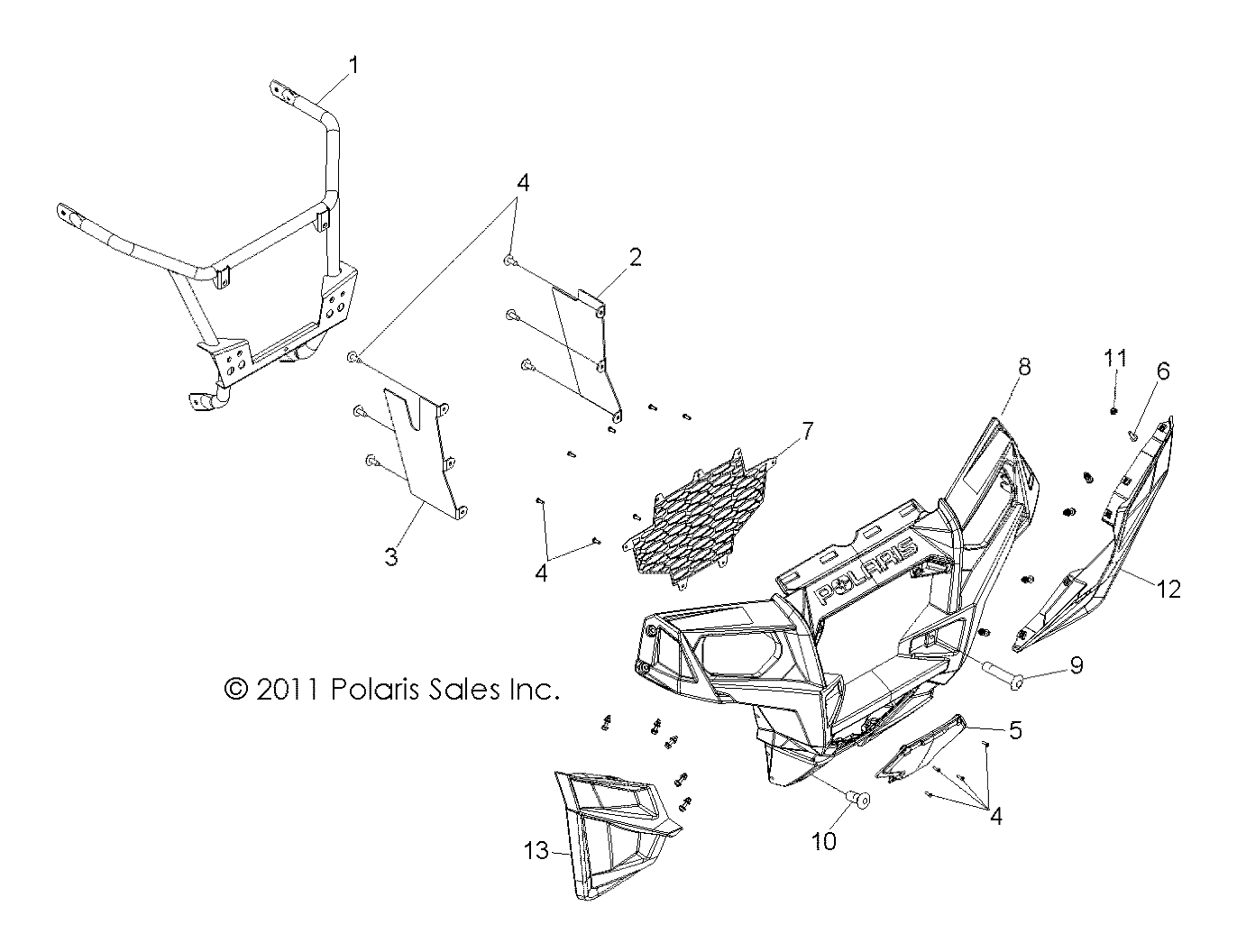 BODY, FRONT BUMPER - R11JH87AA/AD (49RGRBUMPER11RZR875)