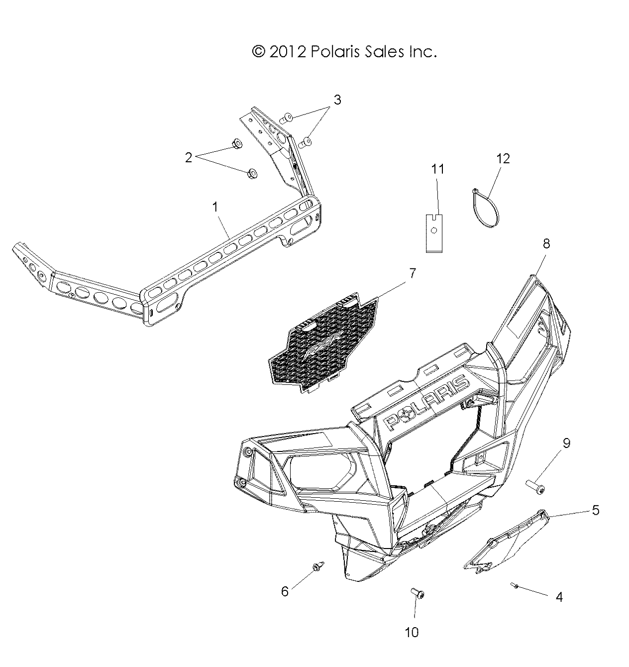 BODY, FRONT BUMPER - Z16VHA57A2/EAK/AS (49RGRBUMPER13RZR570)