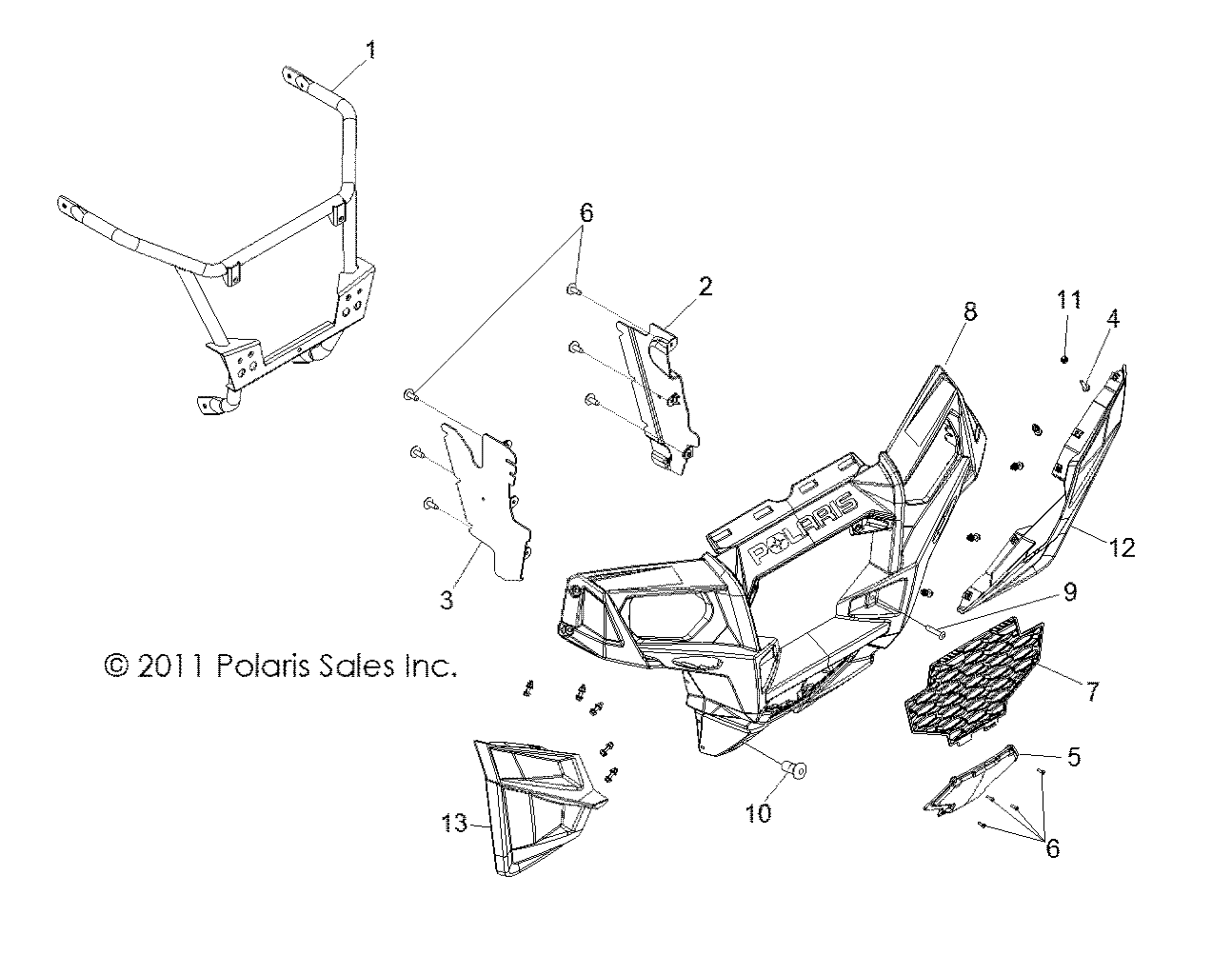 BODY, FRONT BUMPER - R13XT9EFX (49RGRBUMPER13RZRXP4I)