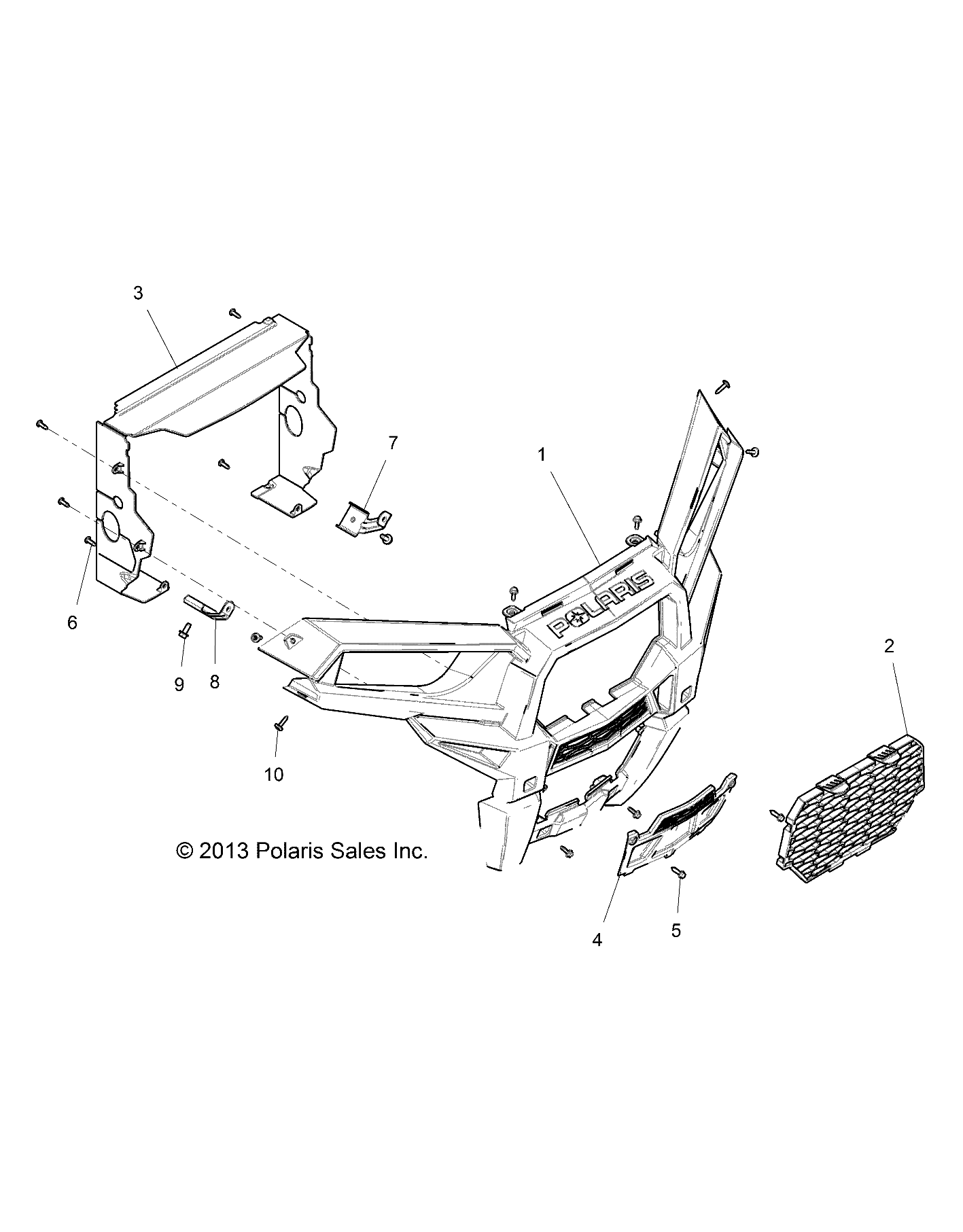 BODY, FRONT BUMPER - Z146T1EAM/EAW (49RGRBUMPER14RZR1000)