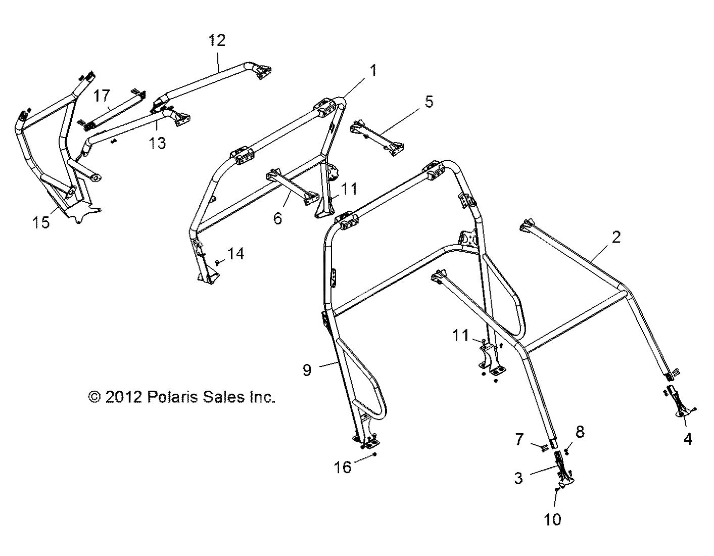 CHASSIS, CAB FRAME and SIDE BARS - R13XT9EAL (49RGRCAB13JAGX)