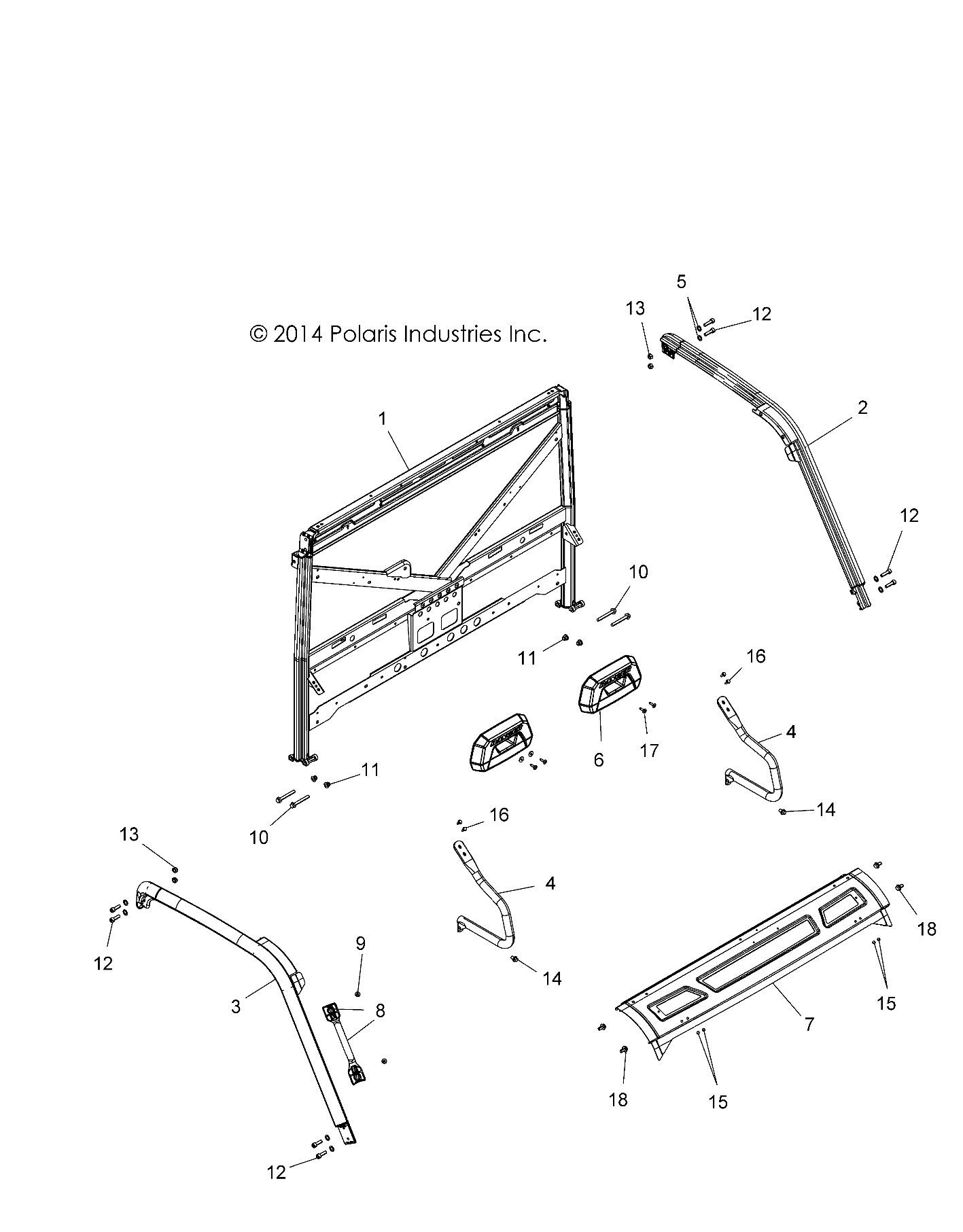 CHASSIS, CAB FRAME - R17RTED1F1/SD1C1 (49RGRFRAME15900XP)