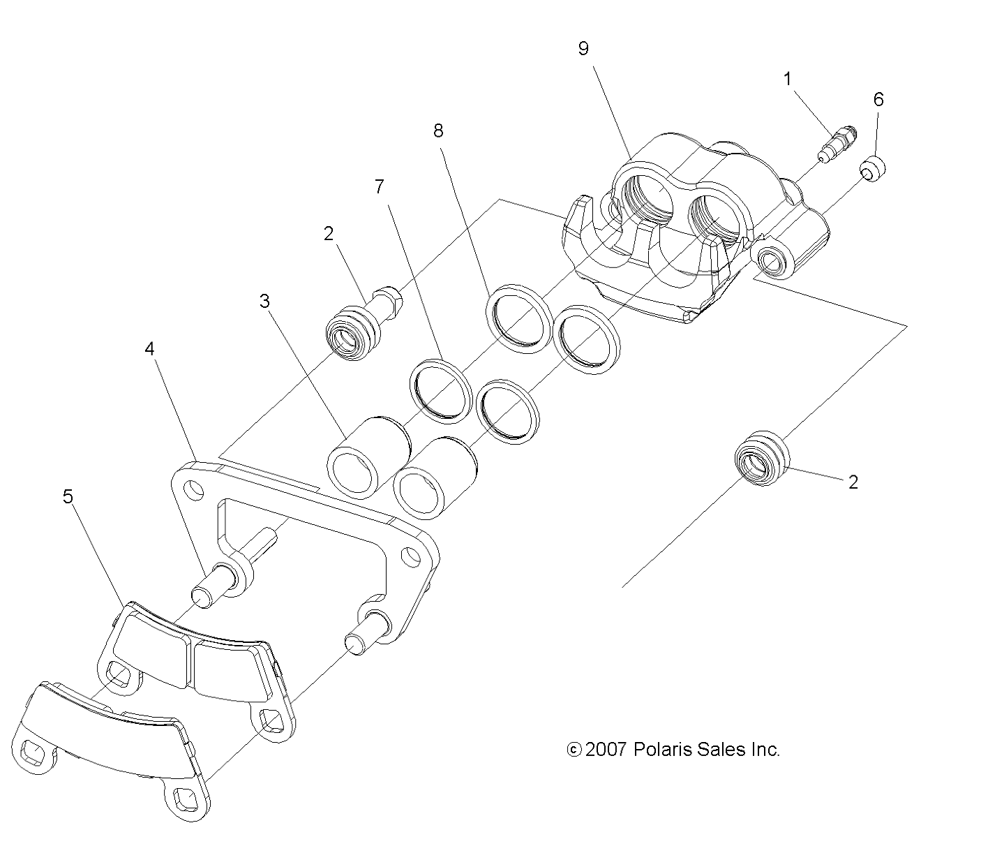 BRAKE CALIPER, FRONT - R08VH76AD/AG (49RGRCALIPER08VISTA)