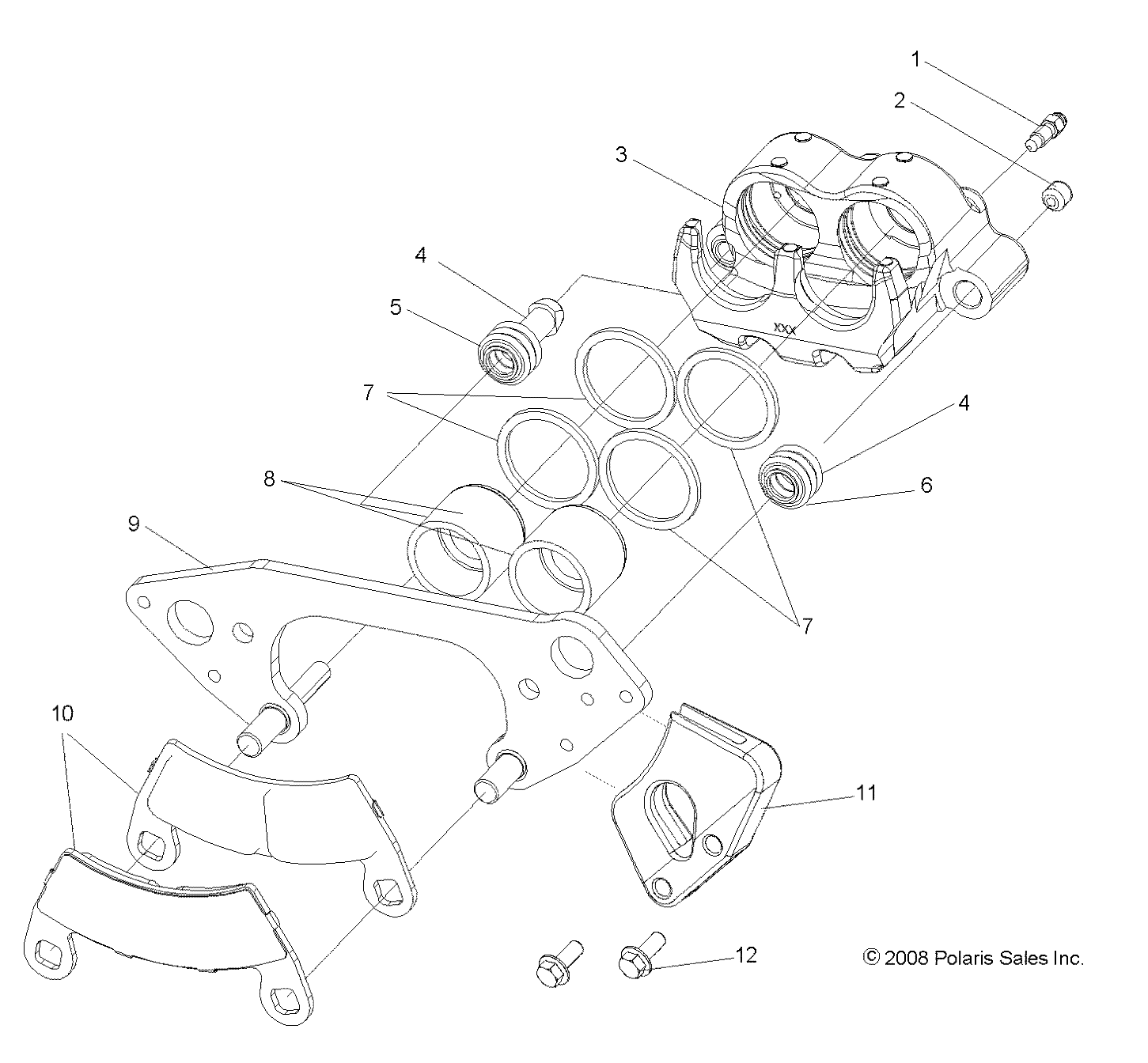 BRAKES, FRONT CALIPER - R17RT_99 ALL OPTIONS (49RGRCALIPER097004X4)