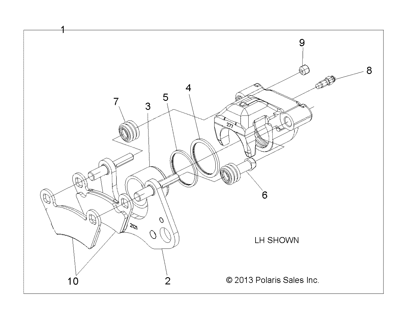 BRAKES, CALIPER, FRONT - R19RMA57B1/B9/L7/EBX (49RGRCALIPER14570)