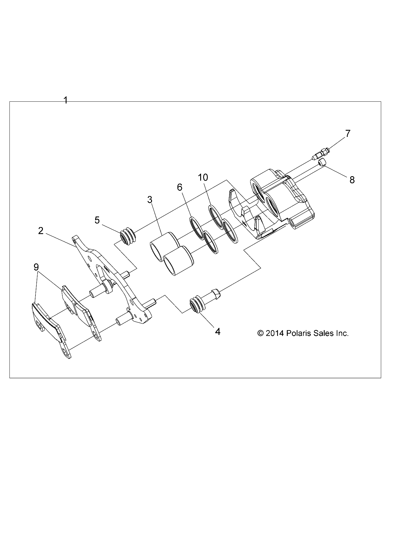 BRAKES, FRONT CALIPER - Z17VBE99AR/AL/AE (49RGRCALIPER15RZR900)