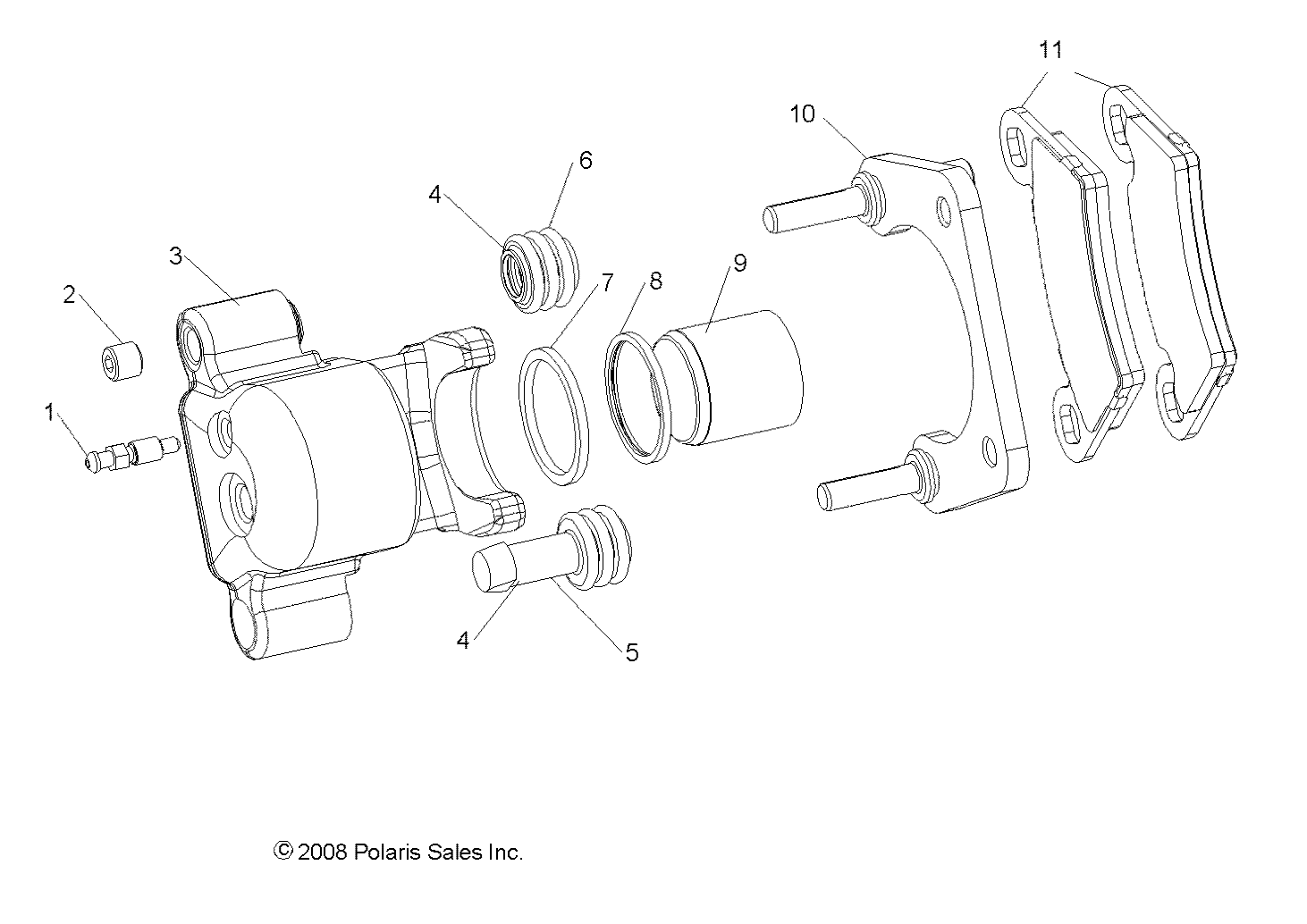 BRAKES, REAR CALIPER - R19RCA57A1/A4/B1/B4 (49RGRCALIPERRR097004X4)