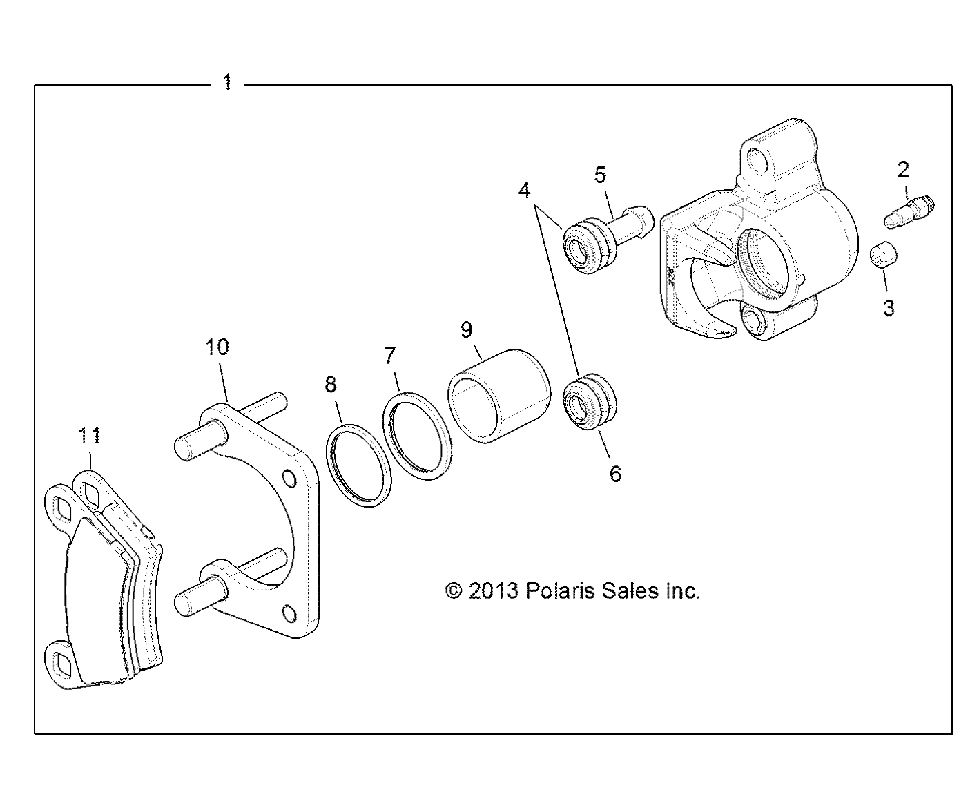 BRAKES, REAR CALIPER - R14RH45AA (49RGRCALIPERRR14400)