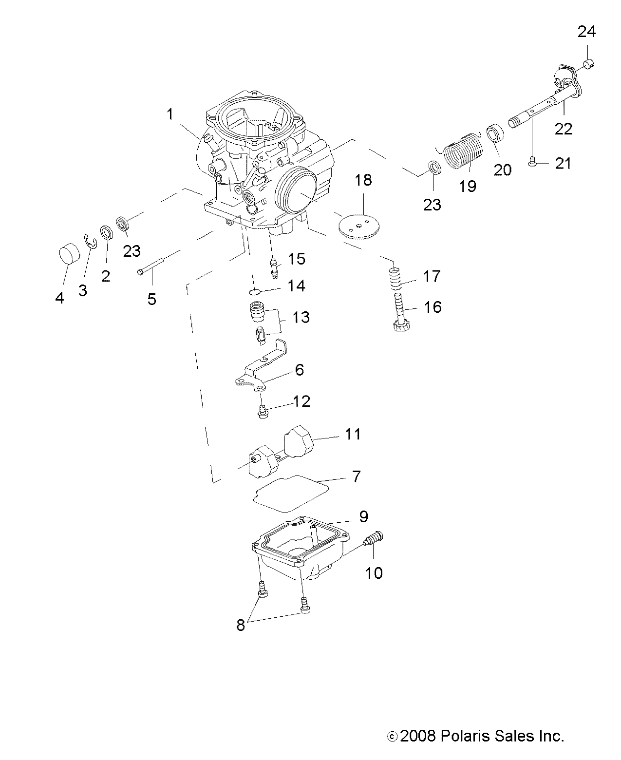 ENGINE, CARBURETOR, LOWER - R09RB50AF (49RGRCARBLWR095002X4)